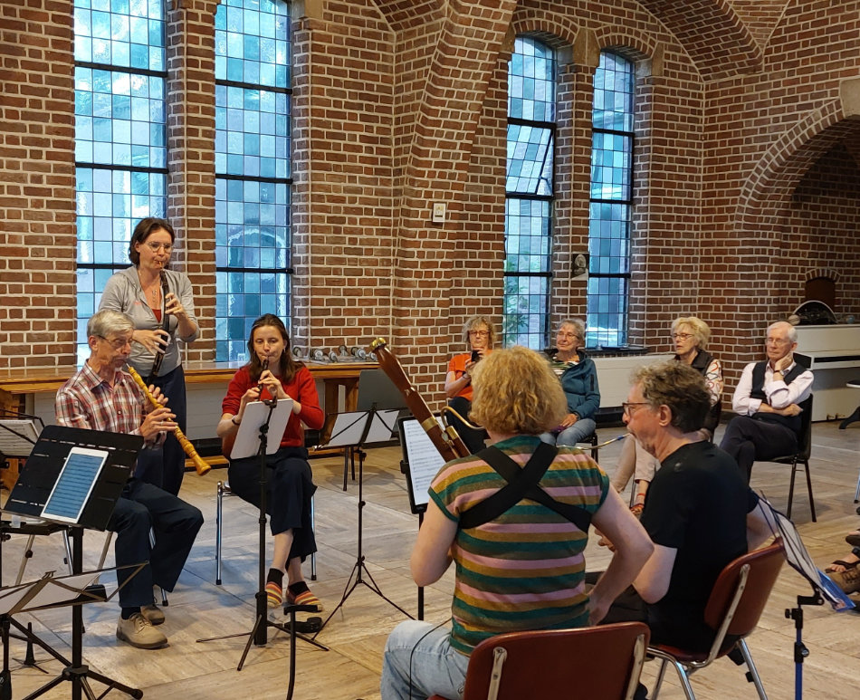 Oboe band aan het werk